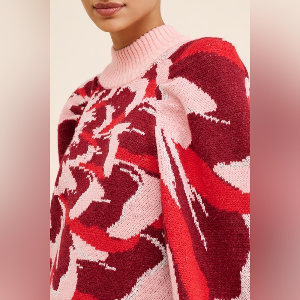 Flower Knit Mini Dress Farm Rio - Picture 3 of 8